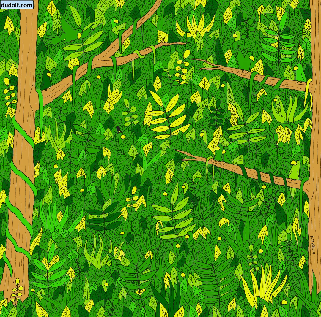 Encuentra la serpiente oculta en la imagen de este acertijo visual